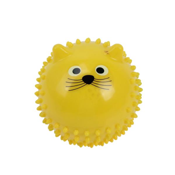 Quality Factory directly sale cute cat pattern pvc Inflatable spiky  hand massage ball wholesale