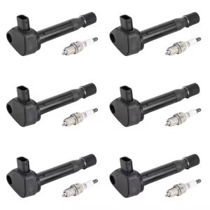 China 6pcs Ignition Coils Spark Plugs Set UF242 30520P8EA01 for Honda Odyssey 3.5L 1999-2007 on sale