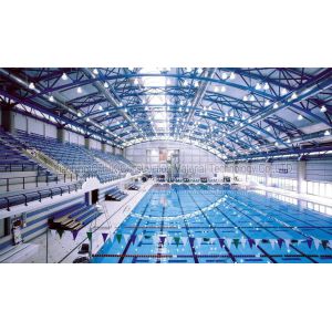 Pre Engineered Steel Structure Swimming Pool Roof With Steel Sheet Roof Panel