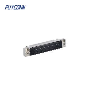 SCSI 50pin Servo Connector MDR PCB Straight 1.27mm With Zinc Alloy Shell