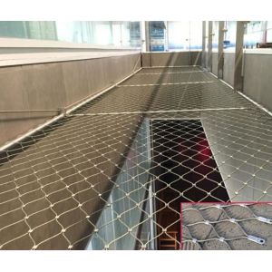 Customized Silver Stainless Steel Rope Mesh Recyclable Maintenance Free for