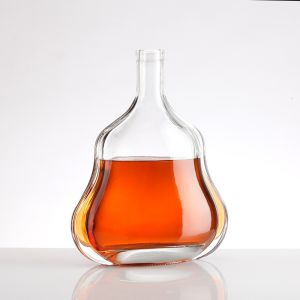 Aluminum Plastic PP Collar 50ml Mini Brandy Square Glass Bottles with Seal Lid and Empty