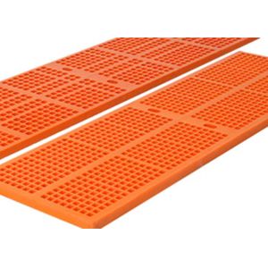 Red / Orange Color Moulded Polyurethane Screens Mining Application Vibration