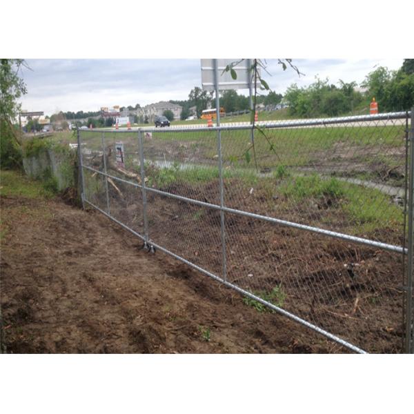 Hot Dipped Galvanized Temporary Security Fencing Portable Chain Link Constructio