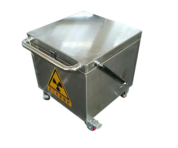 Radioactive Materials Storage and Transport Lead Shielded Box with Ionizing Radiation Sign