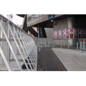 Crowd Security Control Barriers / Folding Silver Mojo Barriers Easy Assemble