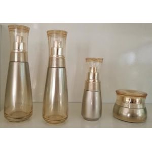 Elegant 100ml 120ml Glass Cosmetic Cream Bottle Skincare Packaging Various