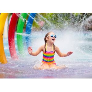 Galvanized Pipe Kids Water Playground Interactive Children'S Splash Park