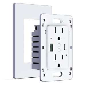 15A 125V Wifi Controlled Power Outlet With PD20W Fast Charging