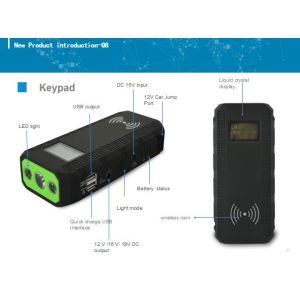multi function auto jump starter power bank with wireless charge
