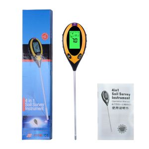 4 IN 1 Greenhouses Digital Soil Moisture Tester With LCD Display soil ph