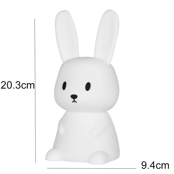 Bunny Cute 3 Hours 7 Colors Silicone LED Night Light For Camping Reading