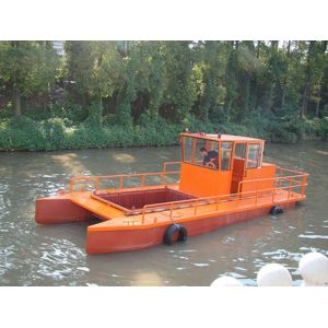 River Floating Weed Flower Harvesting Cleaning Boat Low Noise