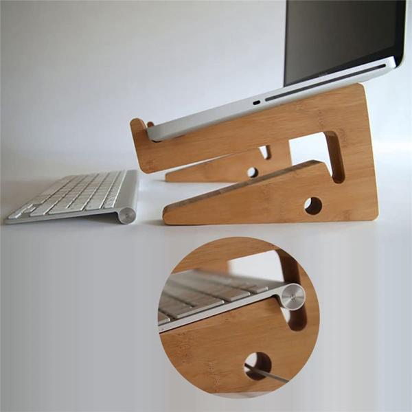 Modern Design Portable Bamboo Laptop Desk Stand for Bedroom Comfort and Convenienc