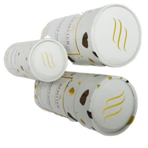 Cosmetic Paper Tube Packaging Cylindrical Shape with Customized Surface