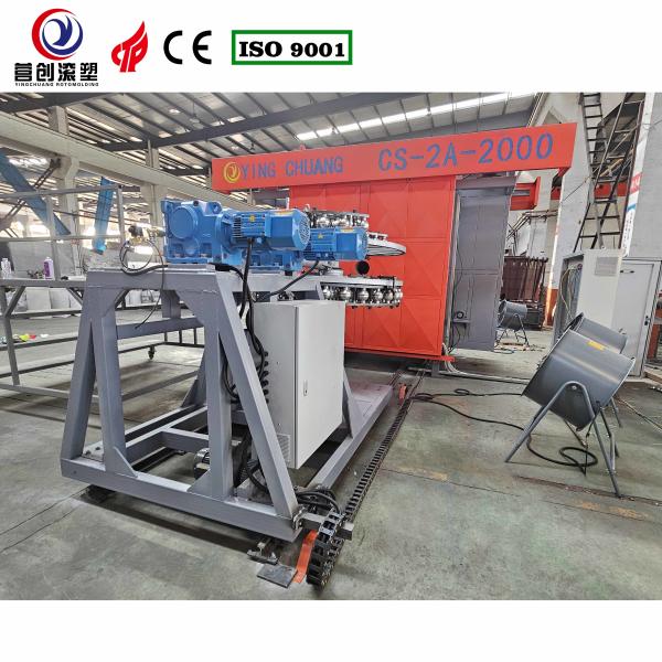 PLC Controlled Adjustable Rotating Speed Rotomolding Machine For Producing