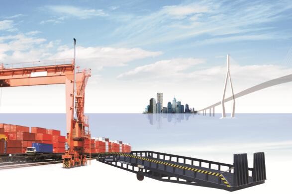 Hot sale! Mobile hydraulic dock ramp DCQY6-0.8-forklift cargo handling auxiliary