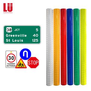 China 10 Year High Intensity Prismatic Print Self Adhesive Printable Reflective Road Sign Vinyl HIP Reflective Sheeting Film Material on sale