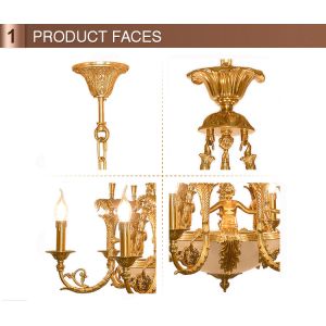 Kichler brass chandelier Pendant Lamp For Hotel Project Lighting (WH-PC-28)