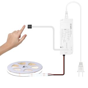 China LETARON COB LED Strip Light 24V LED Tape Light,480 pcs/M LEDs,Super Bright High Lumen 6000K  White 3m,Dimmable with 3M Tape,30W UL Power Supply,TOUCH SWITH for Bedroom,Home,Kitchen DIY on sale