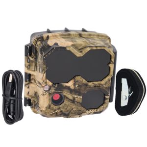 Camouflage 4K 32MP Deer Hunting Trail Cameras 4AA Battery Bluetooth