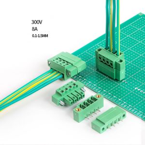 3.81mm Pitch PCB Screw Terminal Blocks Plug + Right Angle Pin Header with Flange