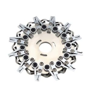 Rotary Disc Clamping Display Set With Discs, Black Bean Clamp And Holder