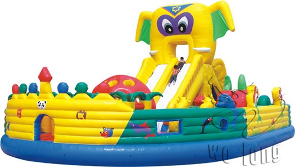 outdoor inflatable castle, giant inflatable slide, inflatable dry slide