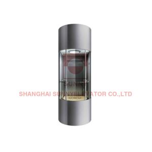 Vvvf Control PVC Flooring Panoramic Elevator With Machine Room
