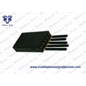 5 Antenna Portable Signal Jammer for GPS / Cell Phone WiFi 100-240v Power Supply