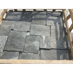 Cheap Black Quartzite Tiles Natural Quartzite Stone Wall Cladding Quartzite L Corner Stone for sale
