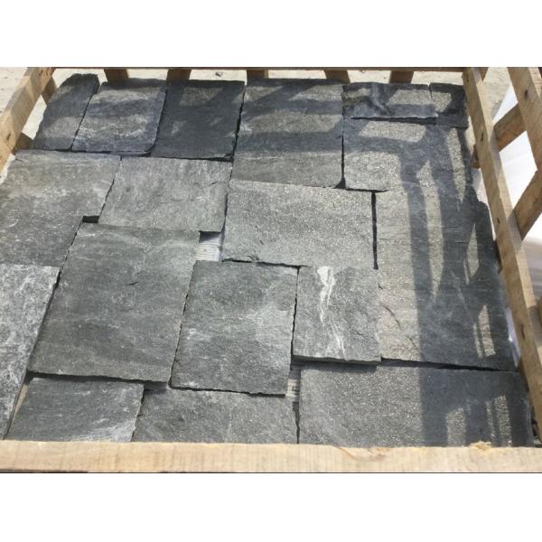 Black Quartzite Tiles Natural Quartzite Stone Wall Cladding Quartzite L Corner