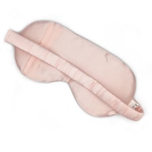 USB heated silk eye mask adjustable temperature control custom embroidery