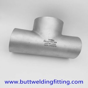 Stainless Steel SUS304 Pipe Fittings Equal Tee 10 Inch ASME B16.9 3 Way