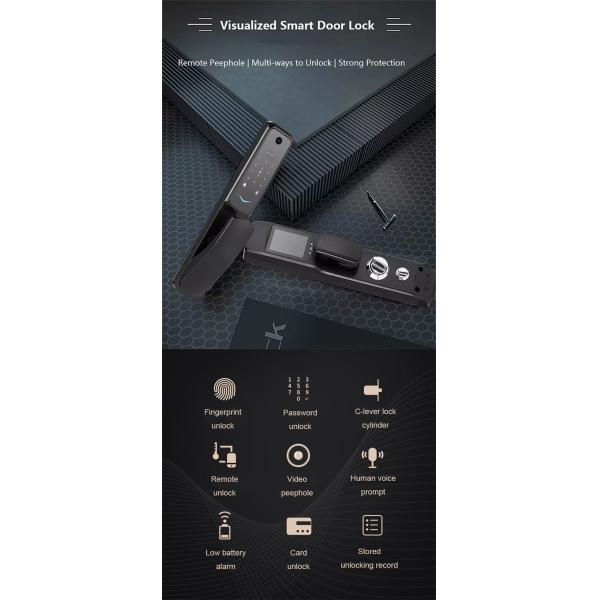 4 AA Fingerprint Password Door Lock