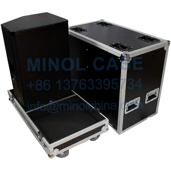 Quality ATA Style Flight Case For EV ELX115P Powered Dual Speakers Aluminum Speakers Case wholesale