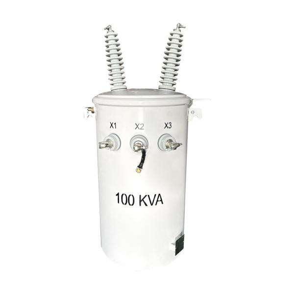 Quality 100KVA Single Phase Pole Overhead Distribution Transformer Oil Immersed 34500V To 120V wholesale