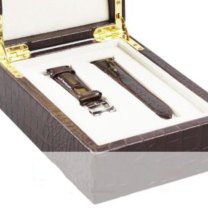 Rectangular Personalized Leather Watch Box Velvet Lining For Elegant Watch