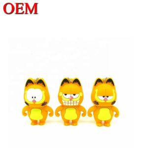 Manufacturer OEM Plastic Lazy Cat Toy Figure Custom PVC 3D Anime Injection Art