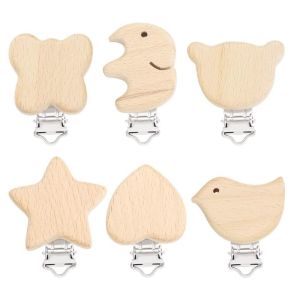 1.8in To 2.2in Animal Shaped Grip Teether Wood Durable Baby Teething Toys For Soothing