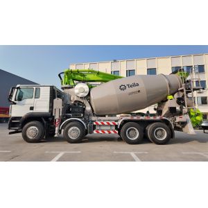 Teila Brand 28m Concrete Mixer Pump Truck with 4 Boom Sections 65 m³/h Output