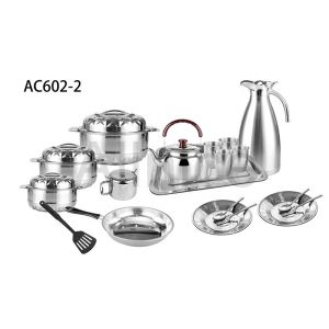 Family cookware sets stainless steel kitchenware random match style