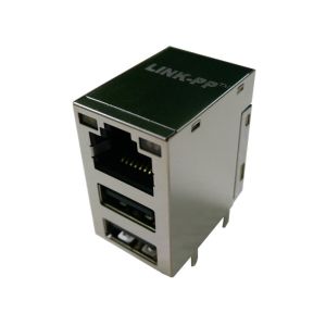 JFM24U1x-21U6 | LPJU5016B0NL RJ45 Modular Jack Over Stacked USB