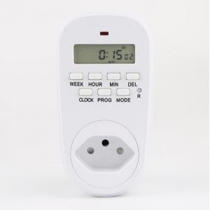 Brazilian Plug Digital Timer Switch Socket Plug-In Style LCD Smart