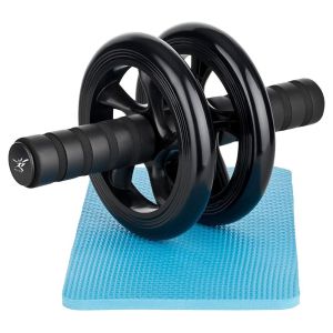 China Pro Quality Home Gym Exercise Wheel Ab Roller With Thick Foam Handles And Soft Kneeling Mat on sale