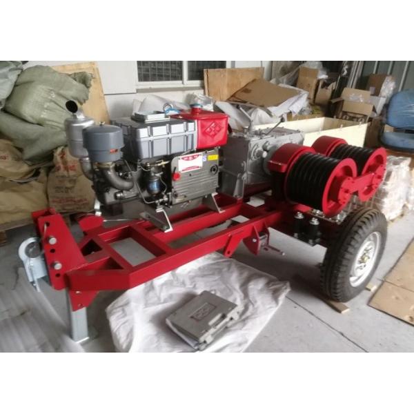 Double Capstan Drum Winch 5 Tons With Trailer Match Honda / Yamaha Gasoline