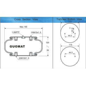 Air Springs Refer 1B5080 Firestone Rubber Bellows 131 With Top Plate Dia 115mm