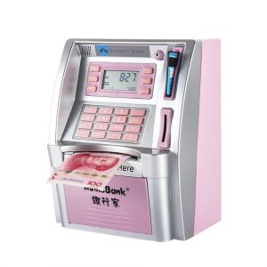 ABS KIDS LOVELY BANK SAFES DIGITAL COUNTING COINS AND PAPER MONEY INTERNATIONS