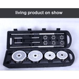 man cast iron solid chrome adjustable dumbbell barbell for 50kg set