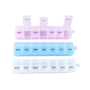 7 Grid Weekly Take Medicine Pill Box Organizer For Home And Travel Use